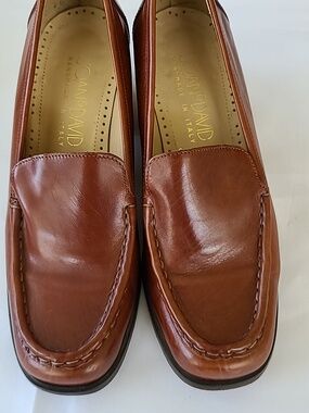 VTG JOAN & DAVID Brown Leather Stacked Heeled Loafer